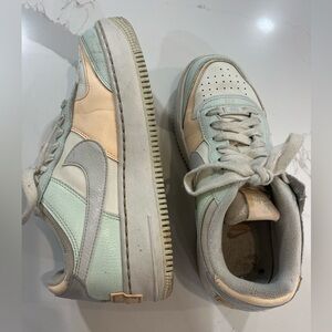 Nike Air Force 1 shoes in pastel. Size 8